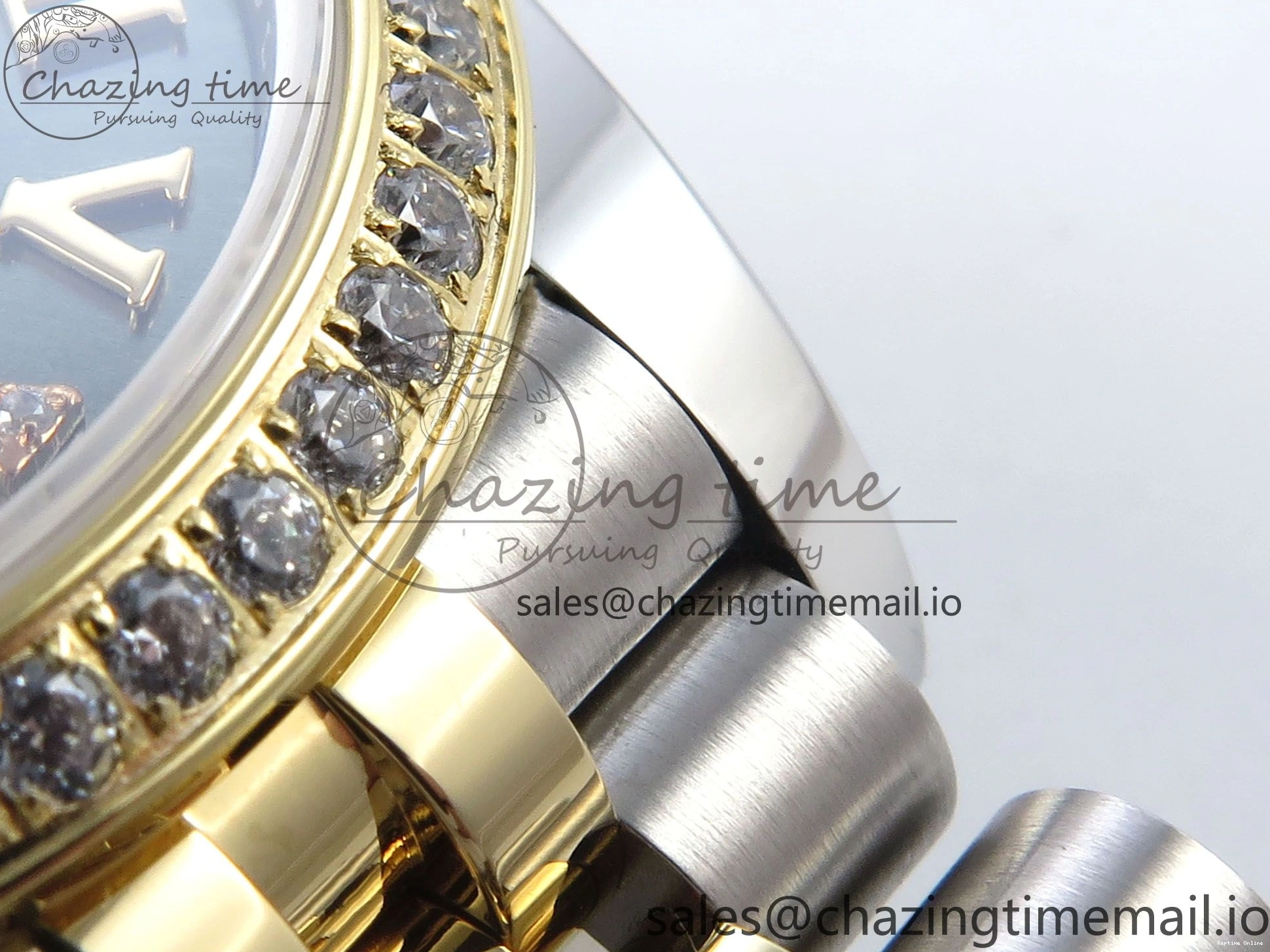 0403 StreetReady DateJust 31 278383RBR ARF 1:1 Best Edition 904L Steel Green Roman Diamonds Dial Diamonds Bezel on SS YG Jubilee Bracelet ETA 418